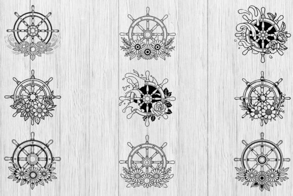Flower Ship Wheel Svg Bundle: Embroidery Design Review