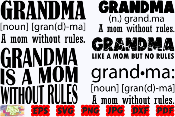 Grandma Like a Mom But No Rules SVG PNG