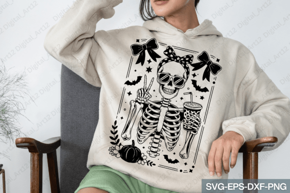 Halloween SVG Skeleton Coffee Mom Girly Review