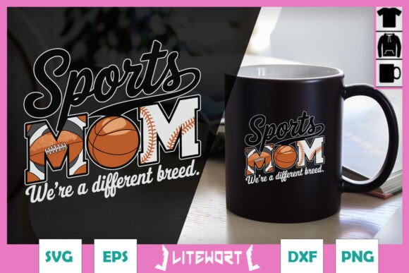 Love Sports Mom Different Breed SVG