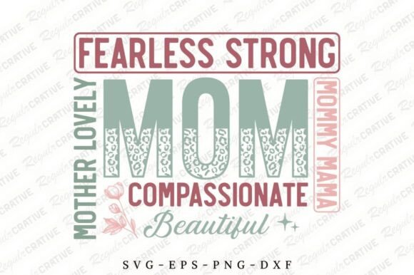 Mom Phrase Collage SVG Design