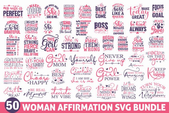 Woman Affirmation SVG Bundle, Mom Bundle Review
